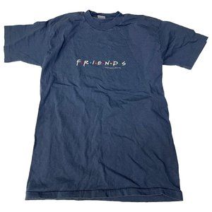 Vintage FRIENDS 1995 Promotional Blue T Shirt Size Large With Spell Out Logo